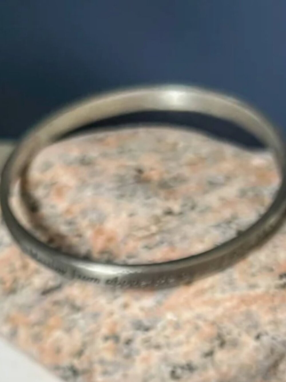 Inspirational Message Pewter Bracelet Bangle